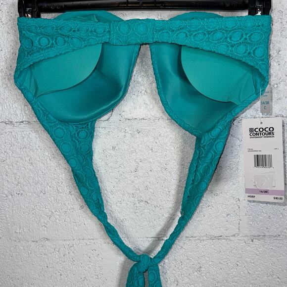 Coco Reef Womens Cameo Halter Bikini To Aqua Marine 14/ 38C, $80 - Picture 7 of 10